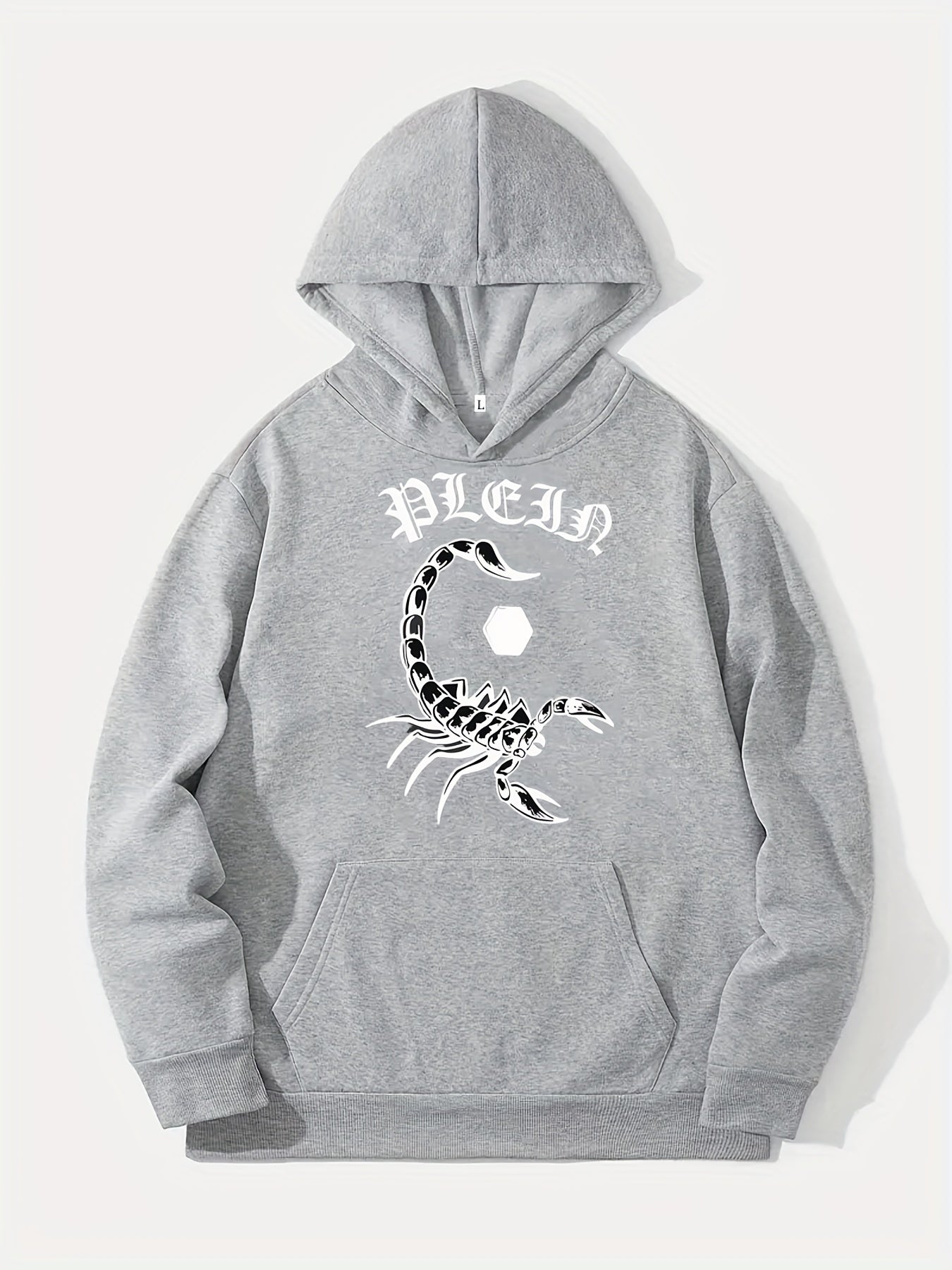 Scorpion Print Hoodie Men's Graphic Pullover Hooded Sweatshirt
