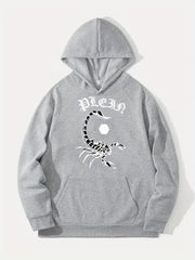 Scorpion Print Hoodie Men's Graphic Pullover Hooded Sweatshirt