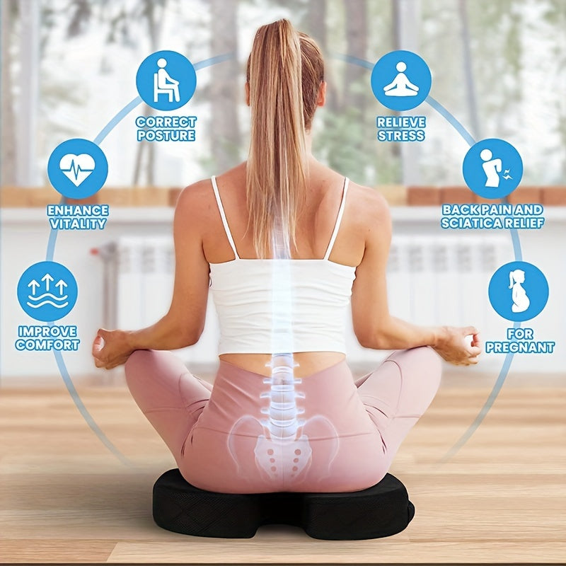 Memory Foam Office Chair Cushion Non Slip Pain Relief Pad