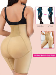 High Waist Zipper Shaping Shorts Tummy Control Compression Shorts