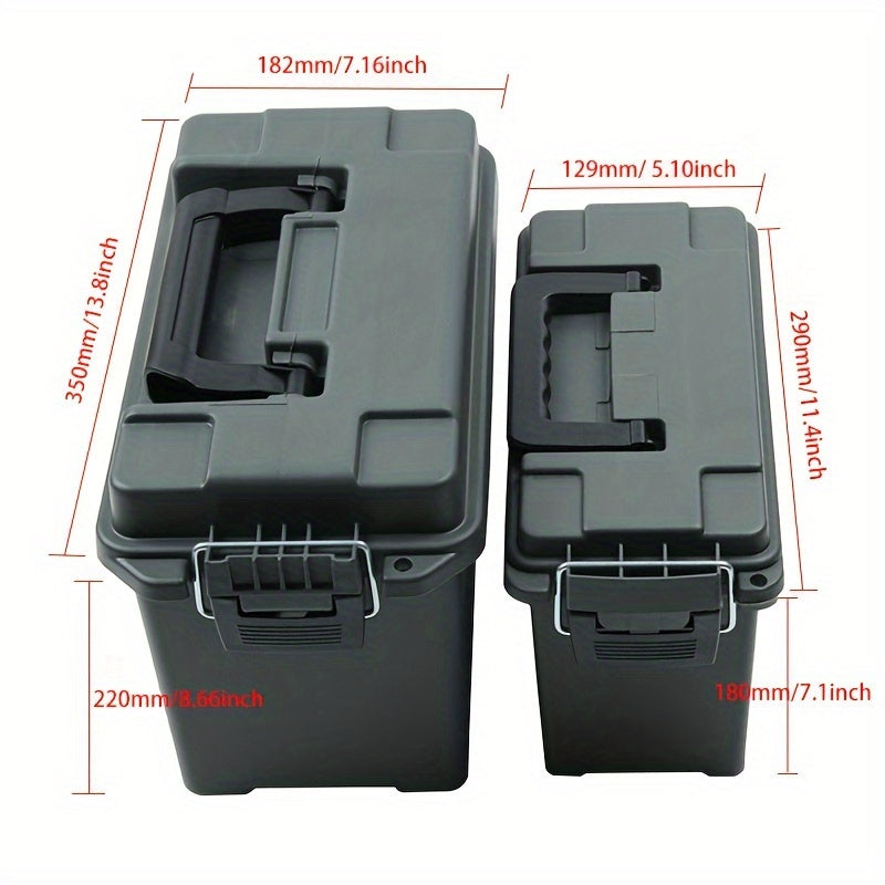 1pc Tool Case Utility Protective Container Lockable Carrying Portab