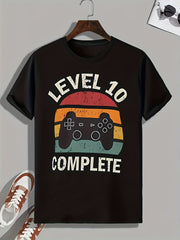 Gamepad Print Men's Graphic T-shirt for Summer