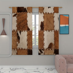 Animal Fur Printed Translucent Curtains for Living Room Bedroom Home Decor