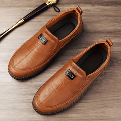 Men's Round Toe Loafer Shoes Slip On Non-slip Comfy Men's Shoes