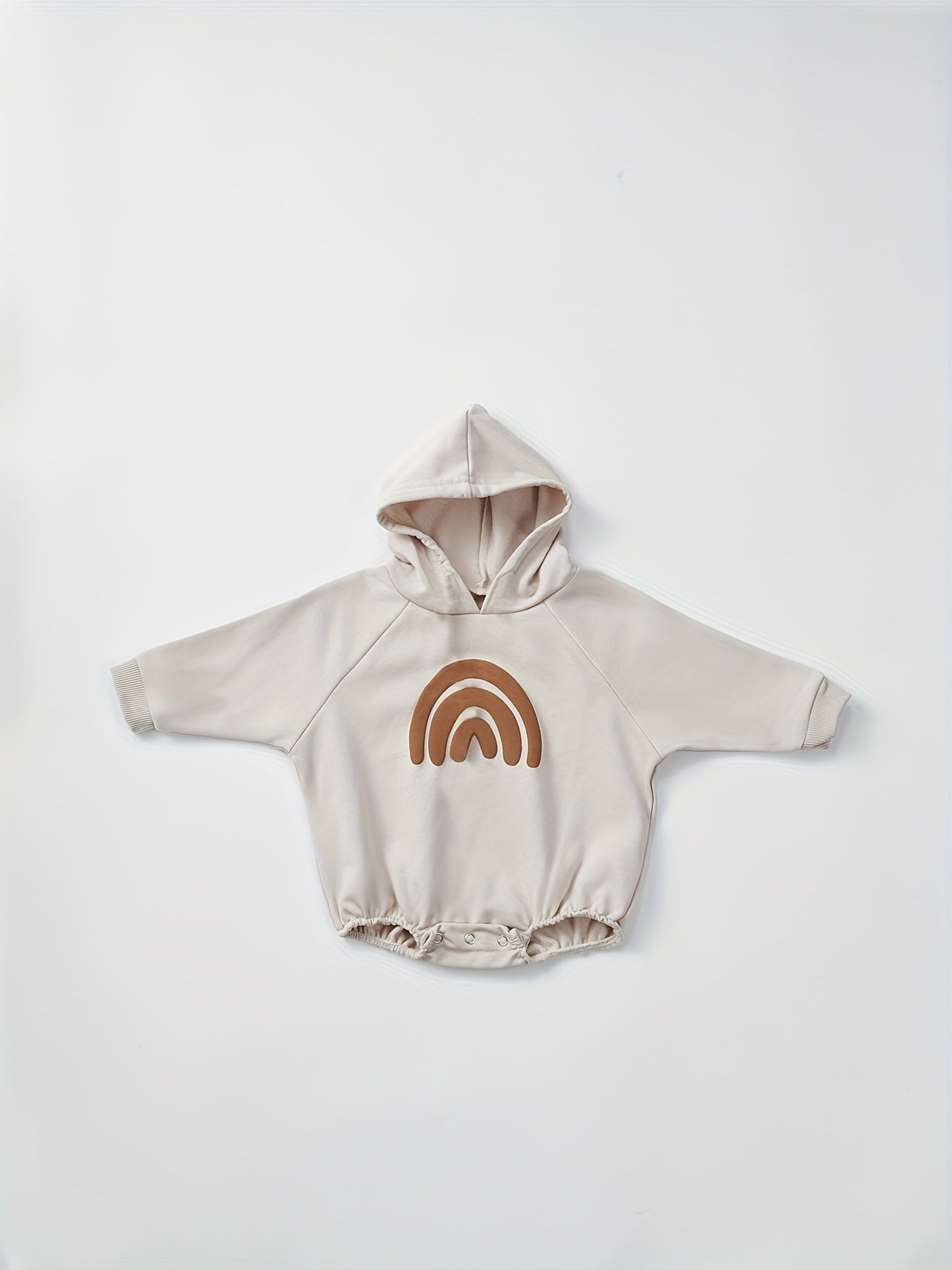 Rainbow Pattern Long-sleeved Jumpsuit Hoodie