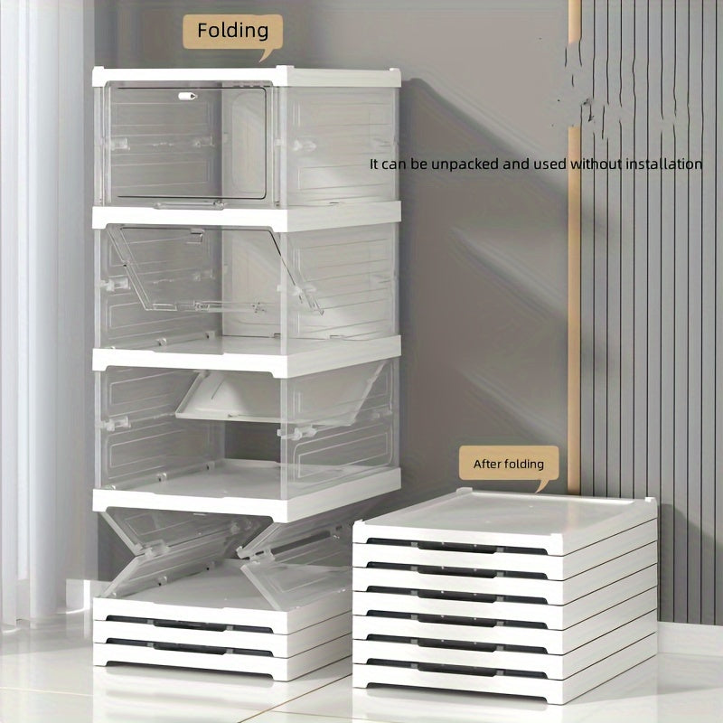6 Layer Plastic Shoe Rack Box With Door Shoe Storage Box Dust proof Shoe Cabinet