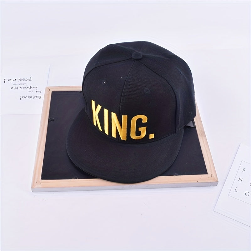 King And Queen 3D Embroidered Snapback Caps Hip Hop Style Hats