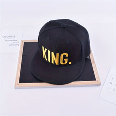 King And Queen 3D Embroidered Snapback Caps Hip Hop Style Hats