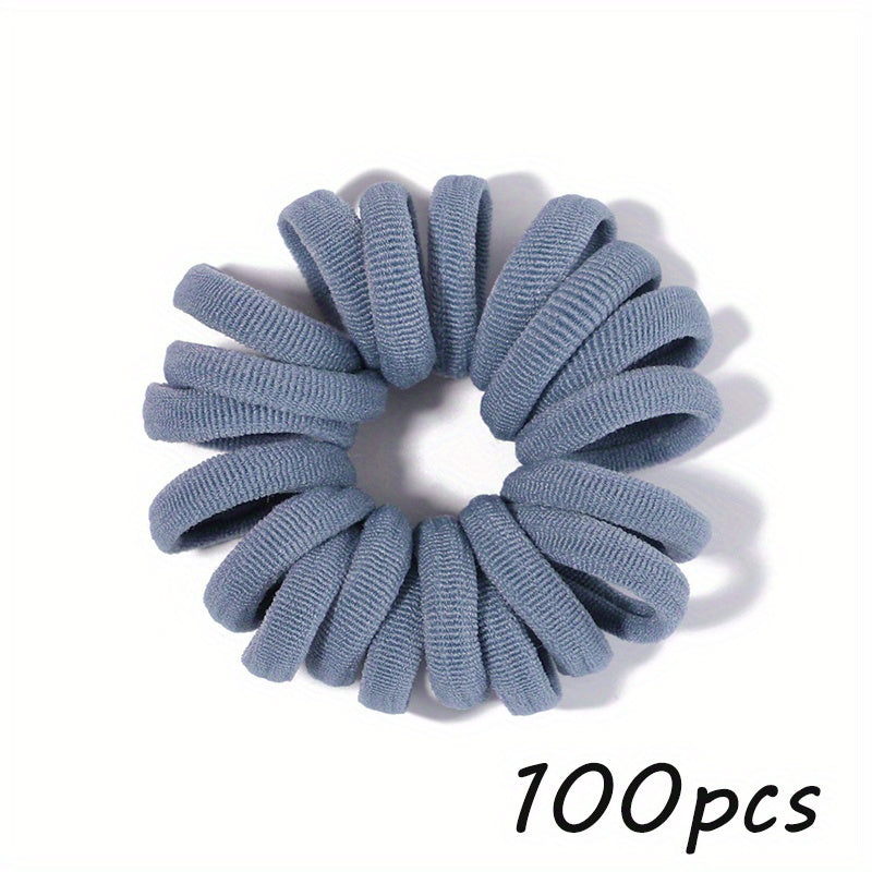 100pcs Candy Elastic Hair Ties Girls Hair Accessories Holiday Gift