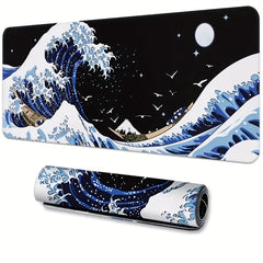 Sea Wave Large Gaming e-Sports Mouse Pad Desktop Mat Non-slip Washable Rubber