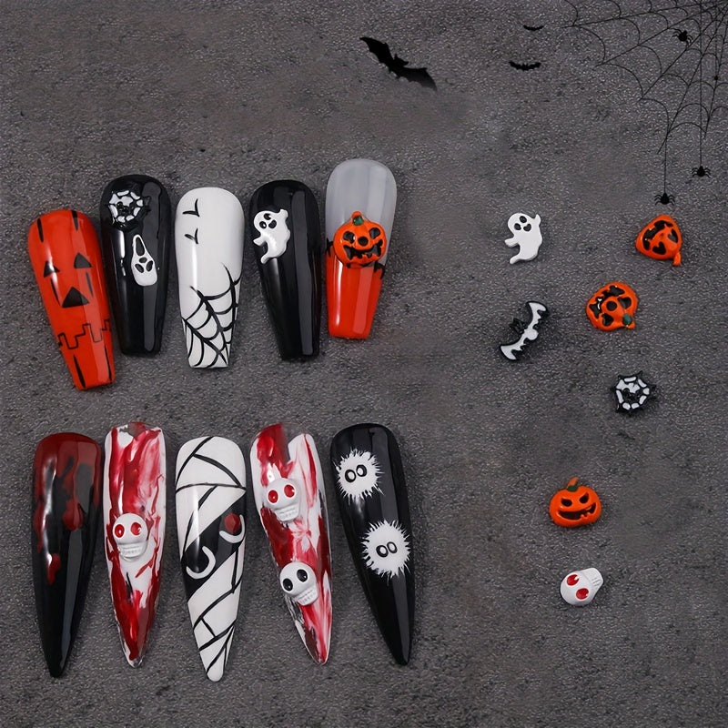 5pcs Halloween 3D Nail Charms Alloy For Acrylic Nails