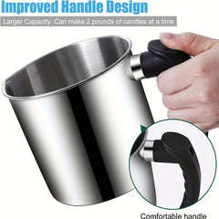 DIY Candle Making Kit Supplies - Pouring Pot, Wicks Holder, Wicks, Sticker