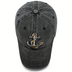 Meromibe Anchor Embroidered Baseball Cap Lightweight Adjustable Trucker Sun Hat