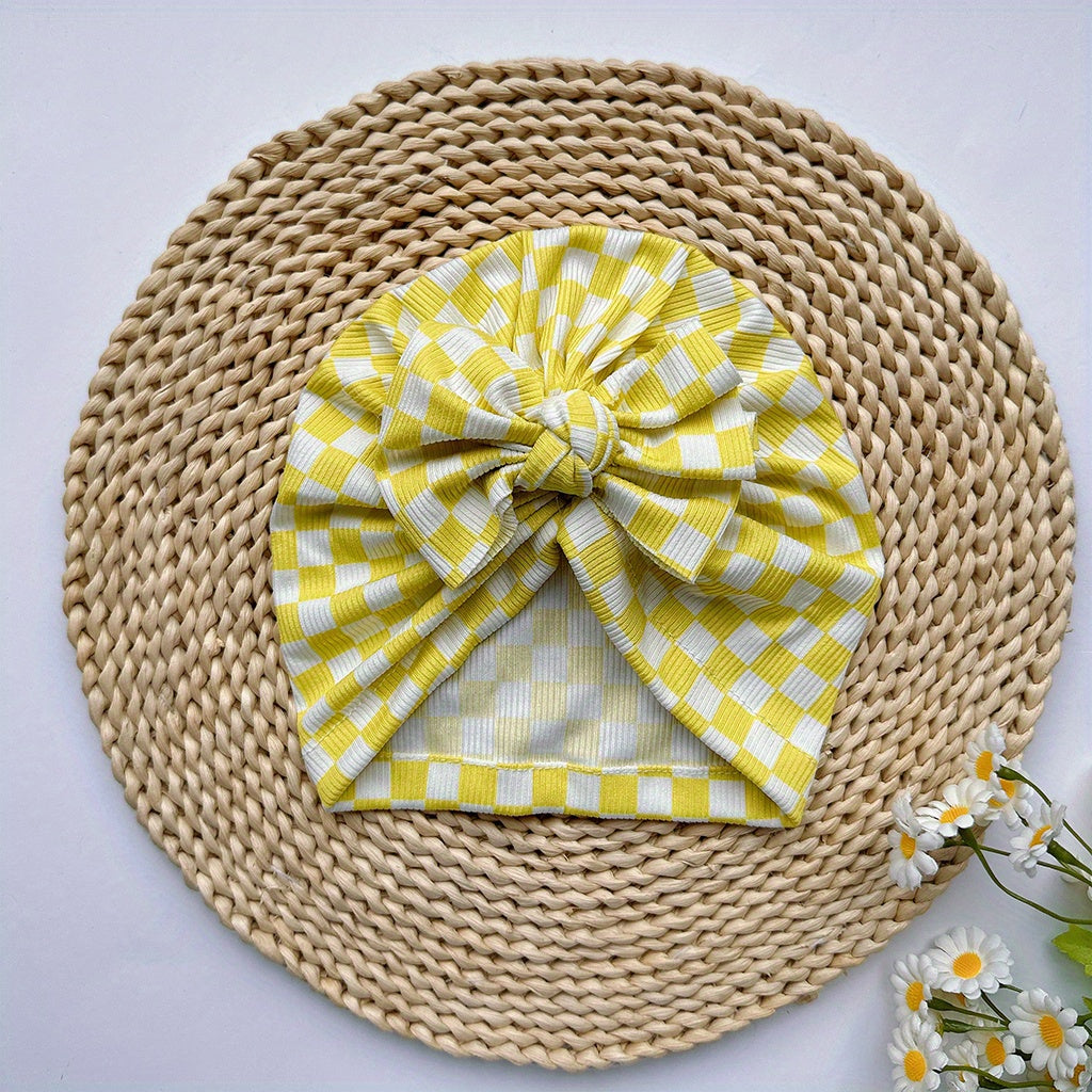 Breathable Checkerboard Hat for Baby Kids