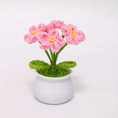 Hand-Woven Wool Crochet Pots for Flower Planting - Sunflower, Lily of the Valley