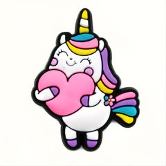 18PCS Unicorn Shoe Charms For Bubble Slides Sandals PVC Shoe Decor