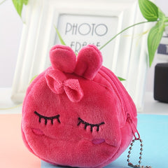Girls Plush Cartoon Panda Rabbit Frog Bear Strawberry Coin Purse