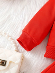 2pcs Baby Girl Bow Top & Split Skirt
