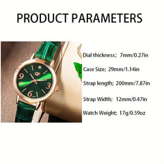 6pc Set Rhinestone Children's Leather Quartz Watch Love Jewelry Set