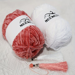 2pcs Chenille Wool Thread DIY Christmas Braided Material
