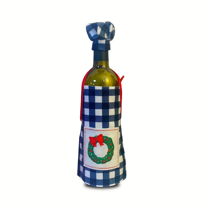 Christmas Wine Bottle Cover Chef Series Apron Sleeve Restaurant Decoration