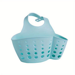 Adjustable Sink Storage Holder with Hanging Drain Basket for Kitchen Accessories