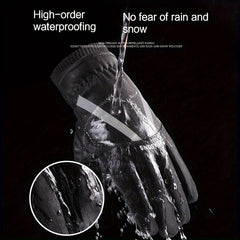 Winter Warm Gloves Outdoor Cycling Ski Gloves With Reflective Strips