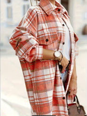 Plaid Print Button Up Loose Fit Shirt