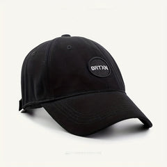 Unisex Sunshade Wide Brim Baseball Cap with Letter Embroidery