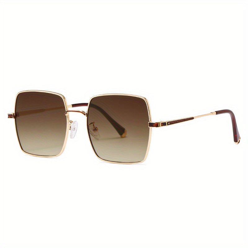 Men's Retro Square Frame Metal Sunglasses for Outdoor Activities