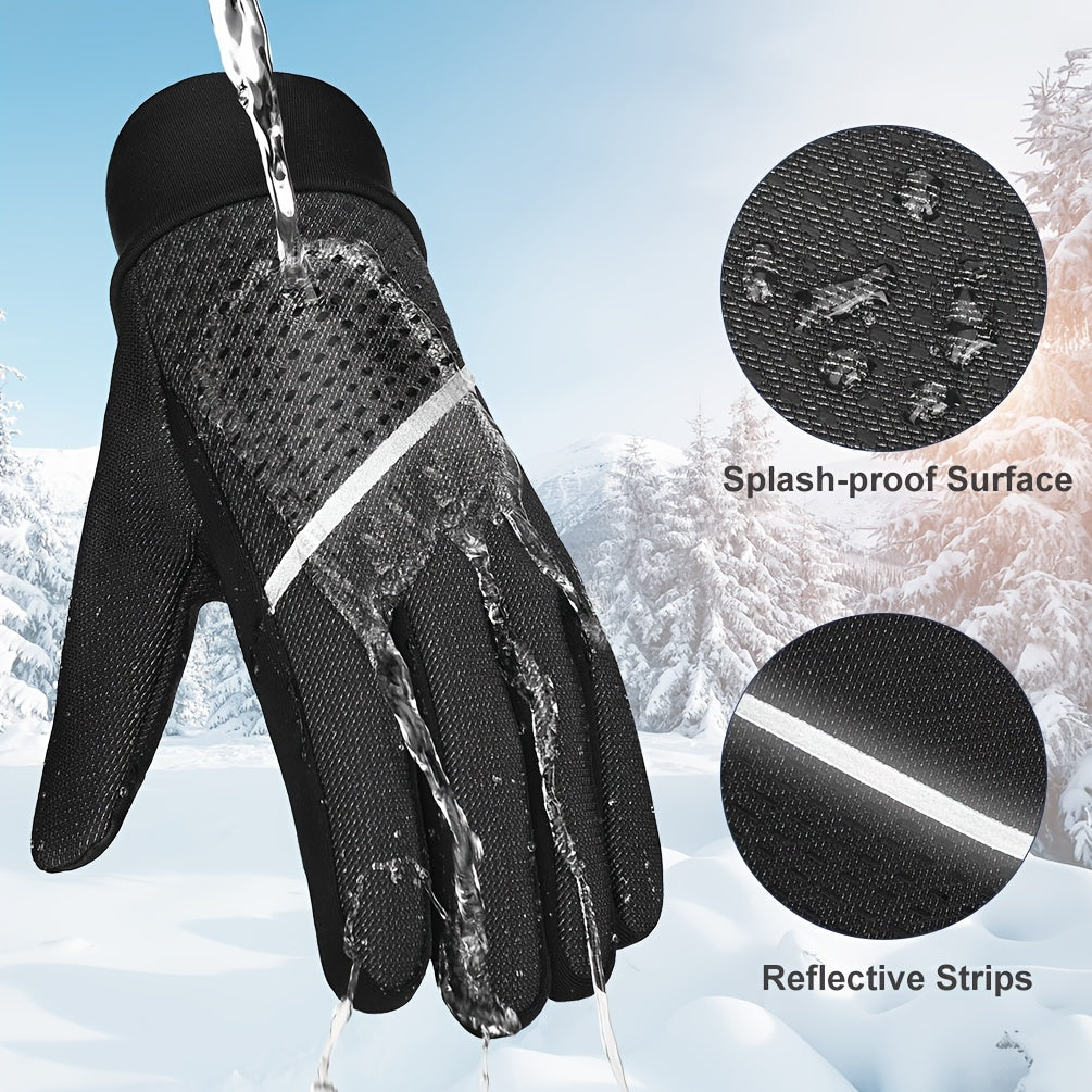 Winter Gloves with Touch Screen and Anti-slip Palm