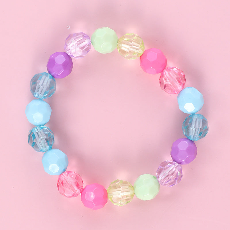 Children's Acrylic Alphabet Beads Bracelet Set