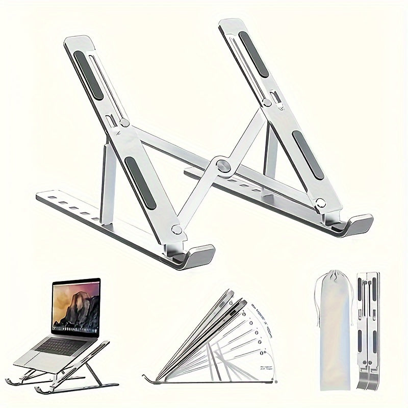 Adjustable Aluminum Laptop Stand Desktop Computer Stand Foldable Portable