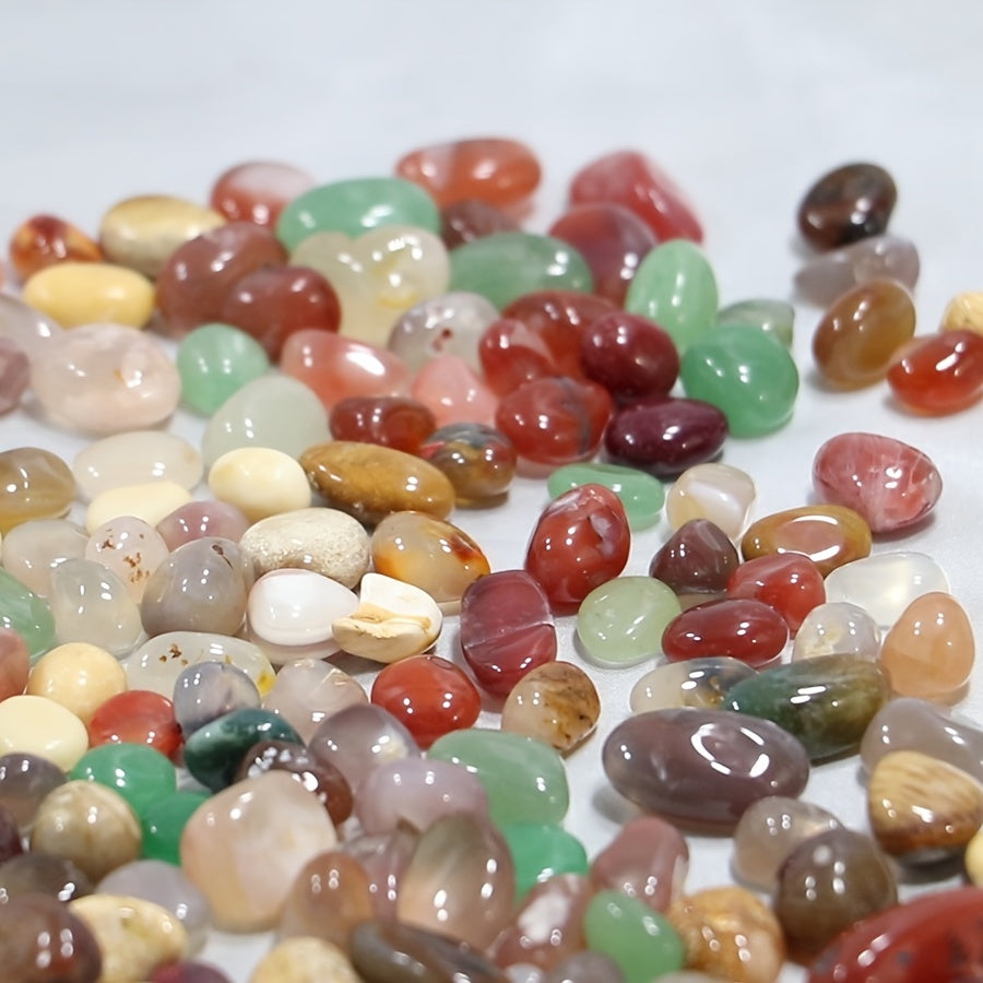 Bulk Natural Colored Agate Gravel Tumbled Stone Crystal Healing