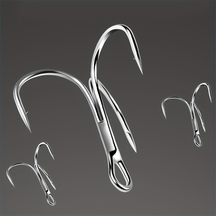 75pcs No 1-14 Iron Treble Hooks Fishing Accessories