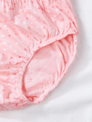 Girls Cartoon Sheep Flowers Heart Shortie Brief Set