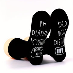 Letter Anti Slip Crew Socks Cotton Floor Holiday Novelty Socks
