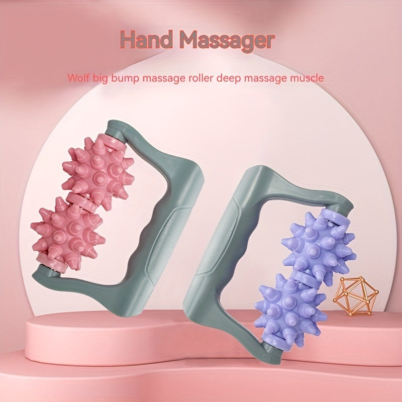 Handheld Massage Roller 2 Wheels Manual Massager For Muscle Relaxation