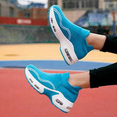 Women's Mesh Slip on Walking Shoes Air Cushion Sneakers