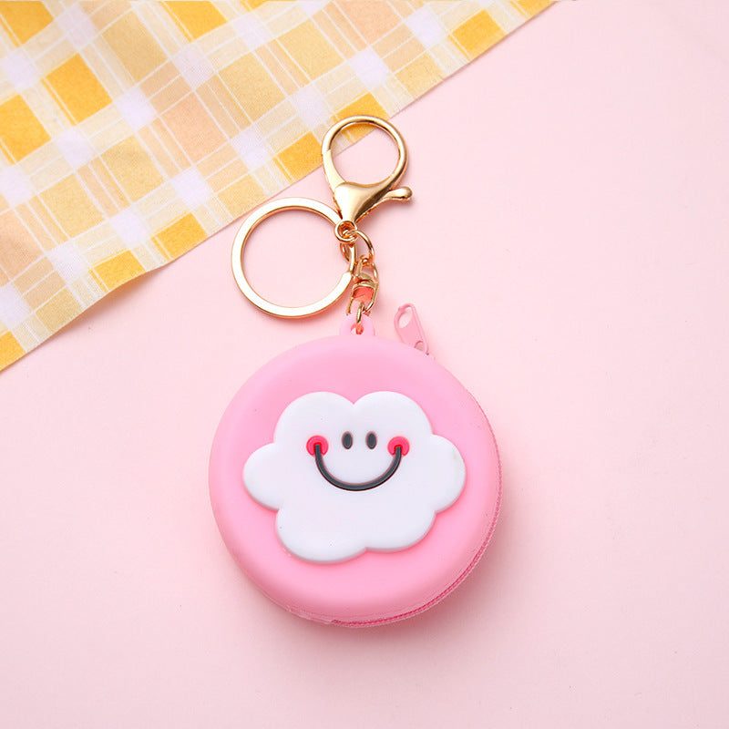 Cartoon Round Silicone Coin Purse Small Storage Bag
