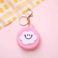Cartoon Round Silicone Coin Purse Small Storage Bag