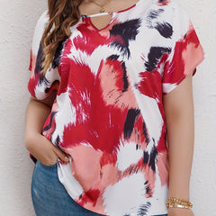 Tie Dye Short Sleeve Blouse