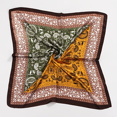 Floral Print Satin Scarf for Accessories