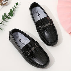 Boys Baby Chain Casual Moccasins Lightweight Slip On Flat Shoes