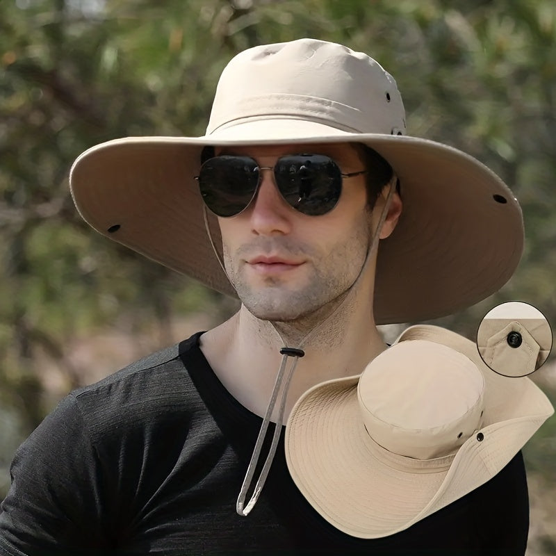 Wide Brim Sun Hat for Fishing Hiking UV Protection