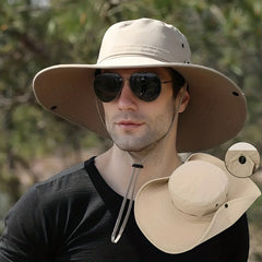 Wide Brim Sun Hat for Fishing Hiking UV Protection