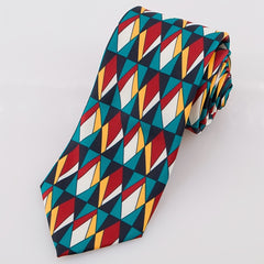 Vintage Men's Printed Silk Fabric Tie