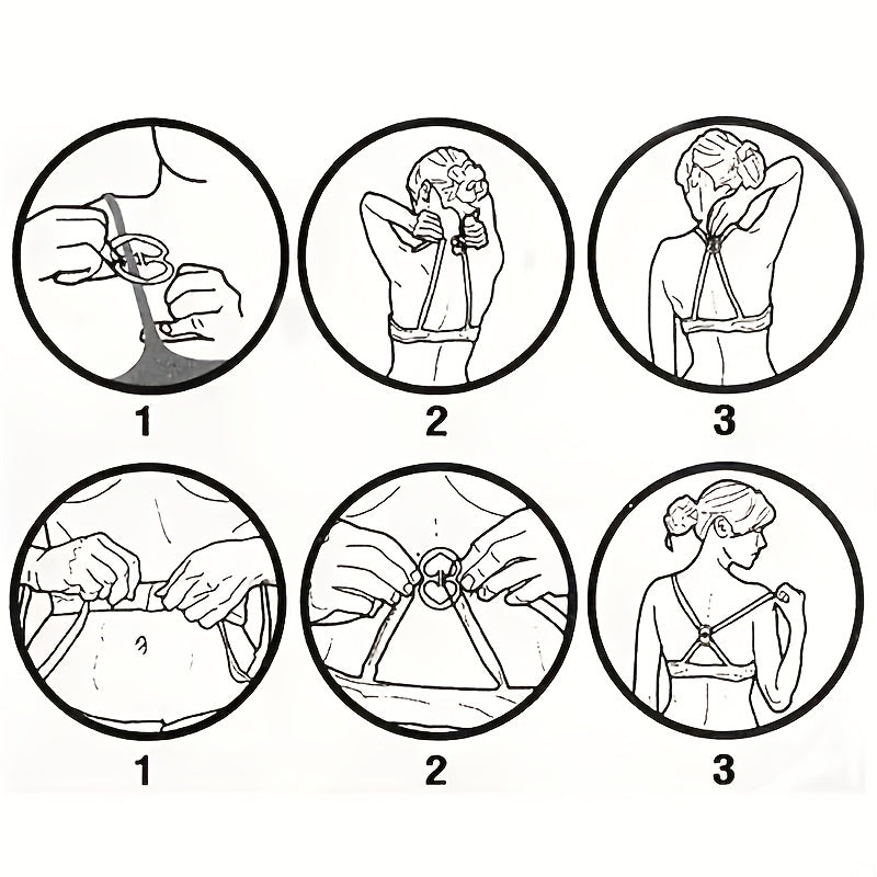 Invisible Bra Strap Clips Non-slip Buckles for Braless Look
