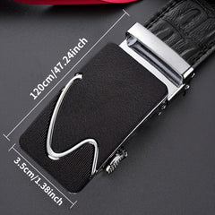 Men's Business Automatic Buckle Belt for Formal Suit Pants