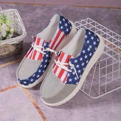 Men's Canvas Lace-up Sneakers Anti-skid Walking Shoes